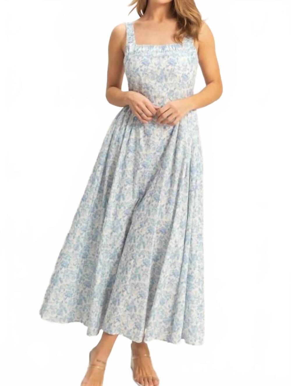 NEW HYFVE floral print empire waist dress in blue